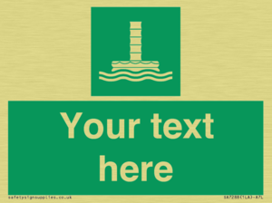 Custom sign safe condition Evacuation chute 